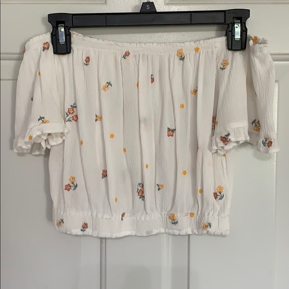 flower white crop top - Picture 2 of 3